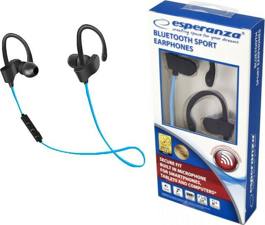 Esperanza EH188B In-ear Bluetooth Handsfree Earphones with Sweat Resistance Blue view 2