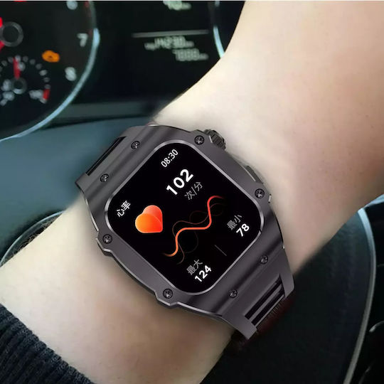 Nubi AK55 Smartwatch with Heart Rate Monitor (Black) view 2