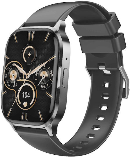 XO J10 Smartwatch with Heart Rate Monitor (Black) view 2