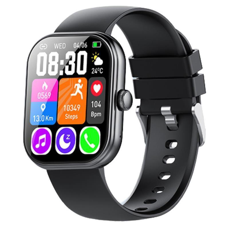 Devia WT6 49mm Smartwatch with Heart Rate Monitor (Black) view 1