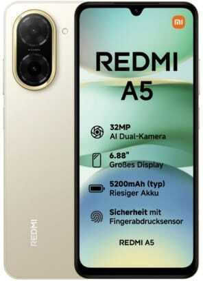 Xiaomi Redmi A5 4G Dual SIM (3GB/64GB) Sandy Gold view 2