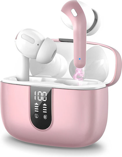 In-ear Bluetooth Handsfree Earphones with Sweat Resistance and Charging Case Pink view 3