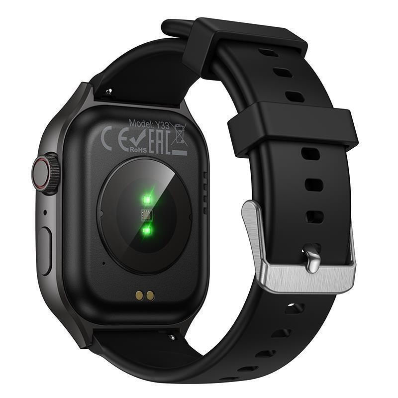 Hoco Y33 Smartwatch with Heart Rate Monitor (Black) view 2