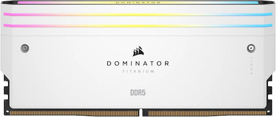 Corsair Dominator Titanium RGB XMP White DDR5 64GB RAM with 2x32GB Modules and Speed 6400 for Desktop CMP64GX5M2B6400C32W vista 2