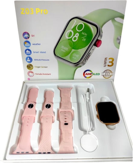 Z03 Pro 44mm Smartwatch with Heart Rate Monitor (Pink) view 2
