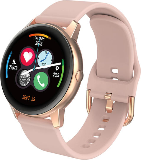 Curren R3 Pro Smartwatch with Heart Rate Monitor (Pink)