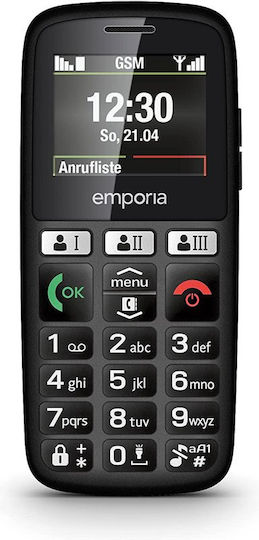 Emporia Happy E30 Single SIM Mobile with Buttons Black view 1
