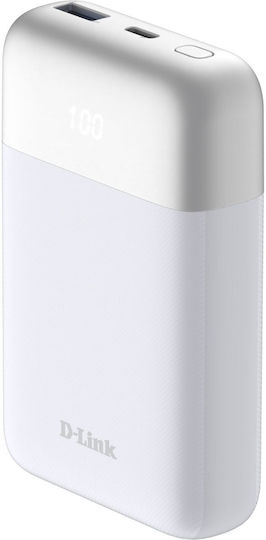 D-Link DPP-101 Power Bank 10000mAh 18W with USB-A Port and USB-C Port White