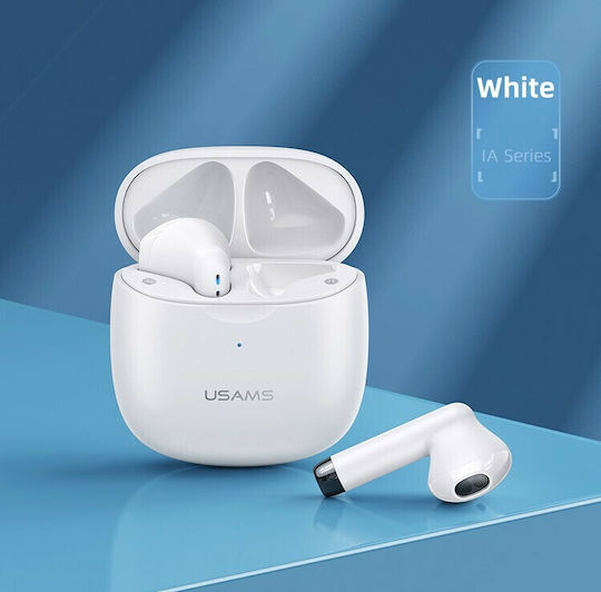 Usams IA04 Earbud Bluetooth Handsfree Earphones with Charging Case White view 4