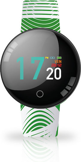 Techmade Joy 40mm Smartwatch with Heart Rate Monitor (Green/White)