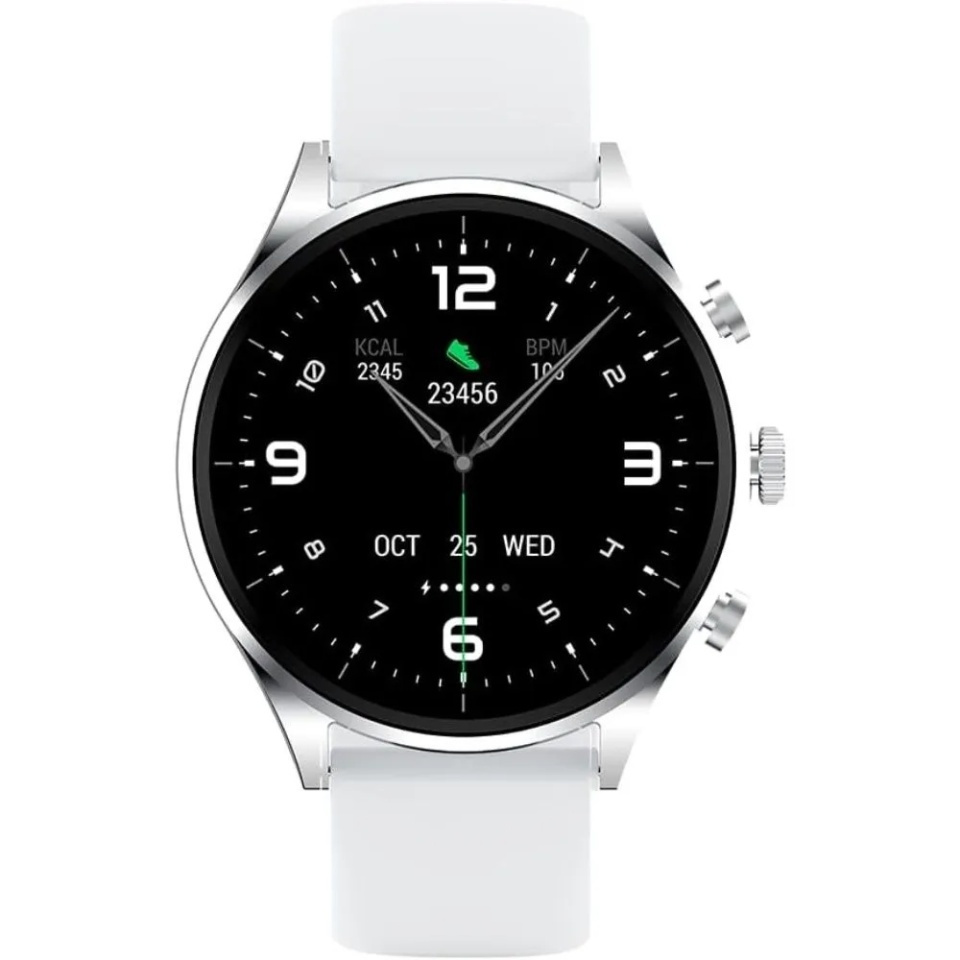 Black Shark S1 Classic Stainless Steel Smartwatch with Heart Rate Monitor (Silver)