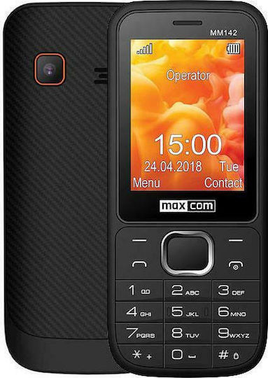 MaxCom MM142 Dual SIM Mobile with Buttons Black view 2