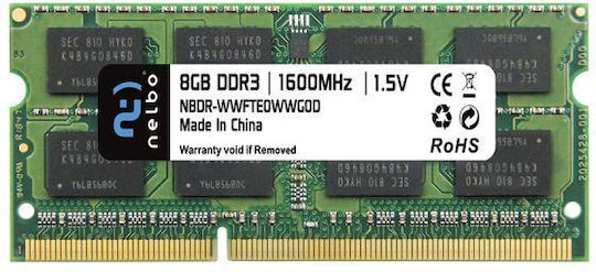 Nelbo DDR3 with Module 1x8GB and Speed 1600 for Laptop DRZR73MBM view 2