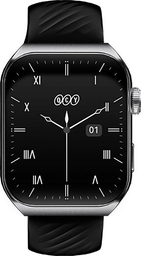 QCY GS S5 Aluminium Smartwatch with eSIM and Heart Rate Monitor (Black) view 1