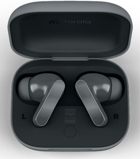 Motorola Moto Buds BASS Bluetooth Handsfree Earphones with Sweat Resistance and Charging Case Pantone Dark Shadow view 8