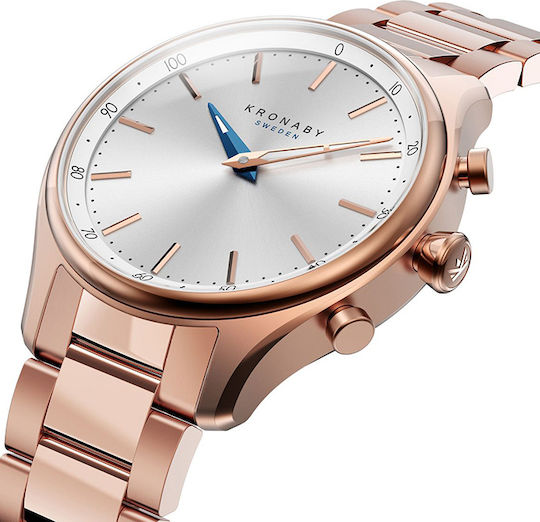 Kronaby Sekel Hybrid Stainless Steel 38mm Waterproof Smartwatch (Rose Gold) view 2