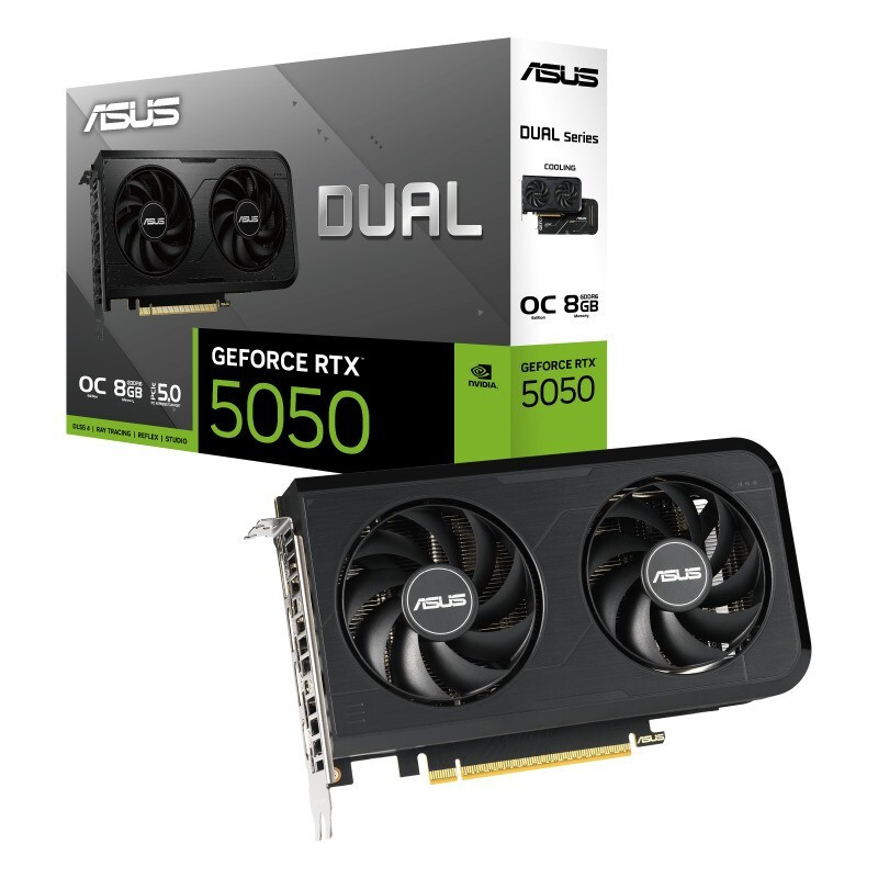 Asus GeForce RTX 5050 8GB GDDR6 Dual OC Edition Graphics Card 90YV0N72-M0NA00