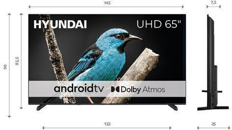 Hyundai Smart Television 65" 4K UHD LED ULX65359GSMART HDR (2025) vue 2