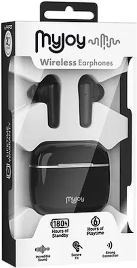 MyMe My Joy In-ear Bluetooth Handsfree Earphones with Charging Case Black view 2