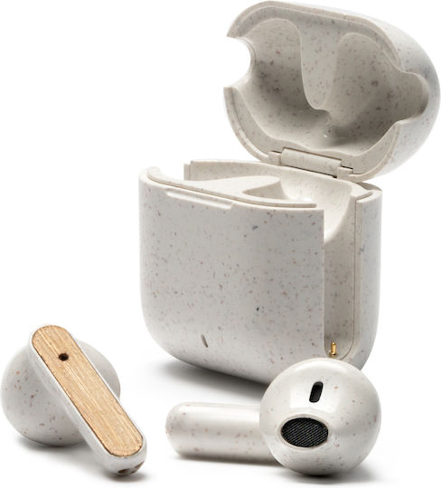 Kuasi Earbud Bluetooth Handsfree Earphones with Charging Case Beige view 4