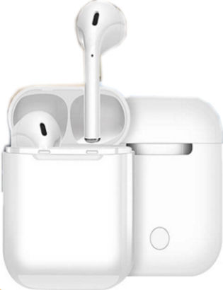 i10 Earbud Bluetooth Handsfree Earphones with Charging Case White view 3