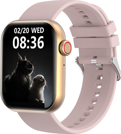 Egoboo GW41 Smartwatch with Heart Rate Monitor (Pink) view 2
