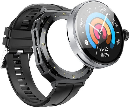 Hoco Y14 Smartwatch with Heart Rate Monitor (Black) vue 2