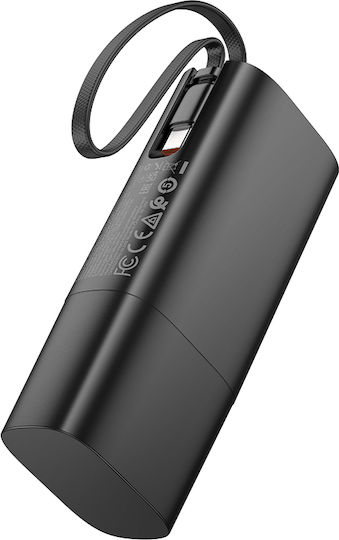Hoco J148 Handy Power Bank 5000mAh 20W with USB-C Port Power Delivery Black view 4