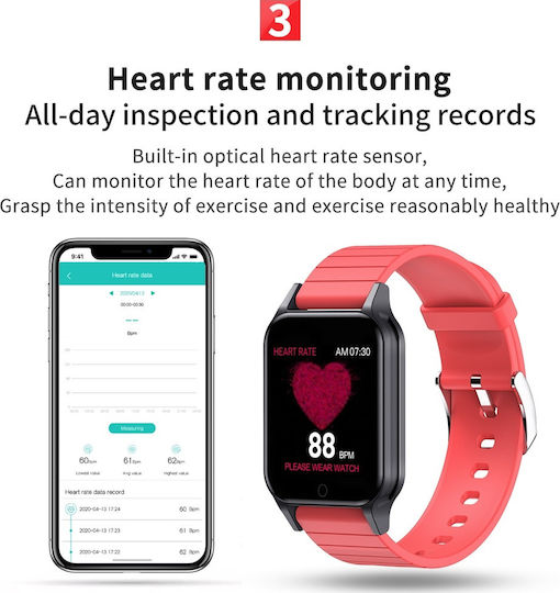 Lemfo T96 Smartwatch with Heart Rate Monitor (Black) view 4