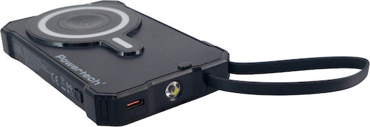 Powertech PT-1505 Solar MagSafe Power Bank 10000mAh 35W with USB-C Port Power Delivery Black view 2