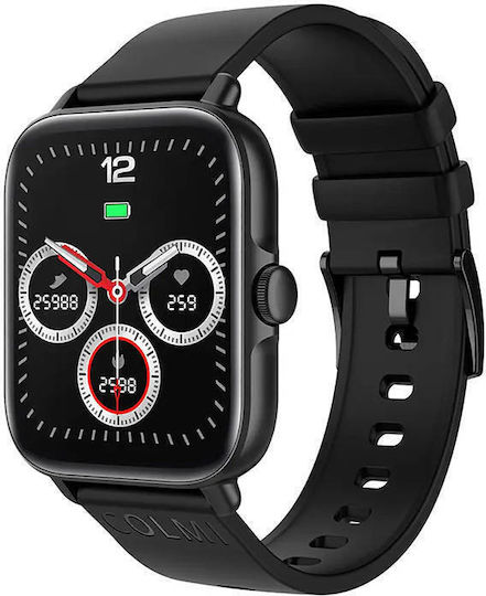 Colmi P28 Plus Aluminium Smartwatch with Heart Rate Monitor (Black)