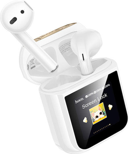 Hoco EW86 Cat Earbud Bluetooth Handsfree Earphones with Charging Case White view 2