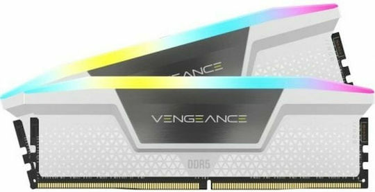 Corsair Vengeance RGB DDR5 32GB RAM with 2x16GB Modules and Speed 6000 for Desktop CMH32GX5M2B6000C30W