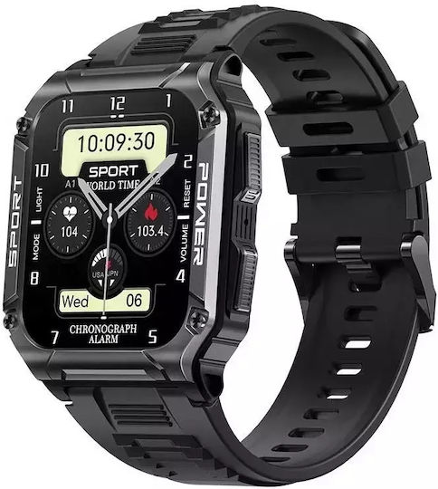 Nubi NX6 Smartwatch with Heart Rate Monitor (Black) view 4