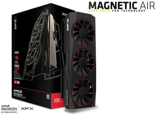 XFX Radeon RX 9070 XT 16GB GDDR6 Quicksilver Magnetic Air Edition Graphics Card view 6