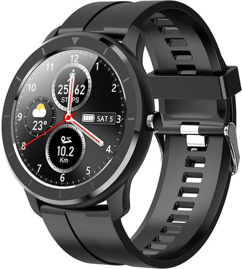 Bakeey T6 46mm Smartwatch with Heart Rate Monitor (Black) view 2