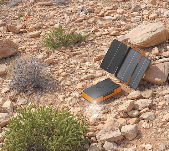 Xtorm Rugged XR203 Solar Power Bank 10000mAh 20W with USB-A Port and 2 USB-C Ports Power Delivery / Quick Charge 3.0 Orange view 4