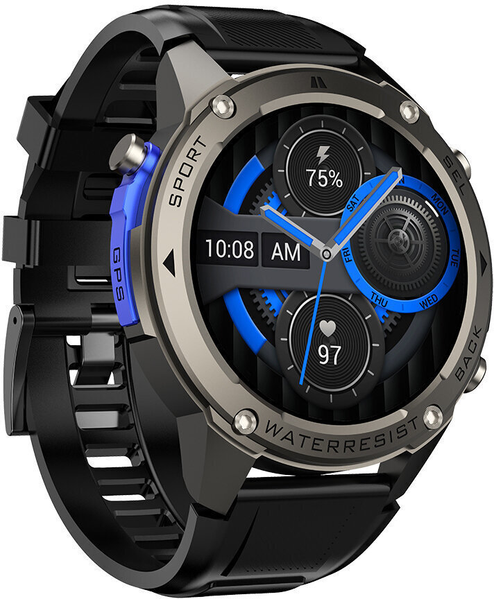 Luna Veles 52mm Waterproof Smartwatch with Heart Rate Monitor Steel view 4