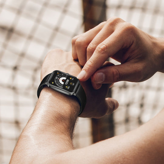 QCY GTS S2 44mm Smartwatch with Heart Rate Monitor (Black) vue 7