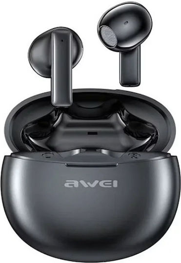 Awei HE-2 Σετ Earbud Bluetooth Handsfree Earphones with Charging Case Black view 2