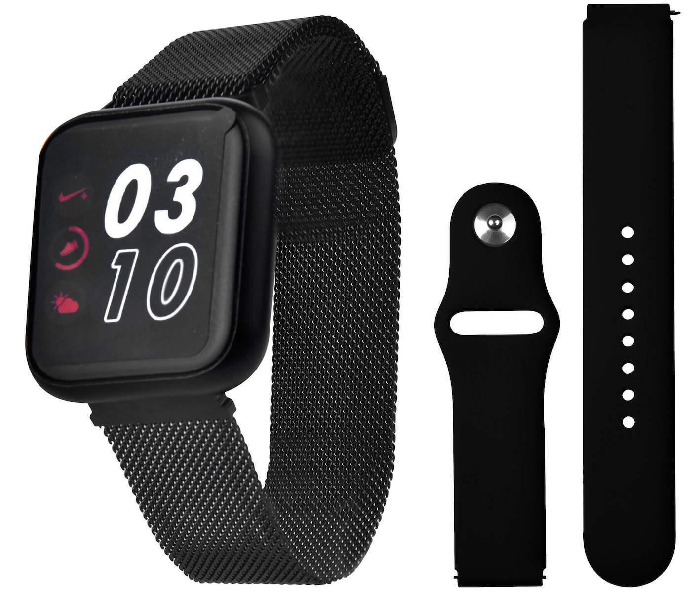 FiT Prestige Deluxe Edition Smartwatch with Heart Rate Monitor (Black)