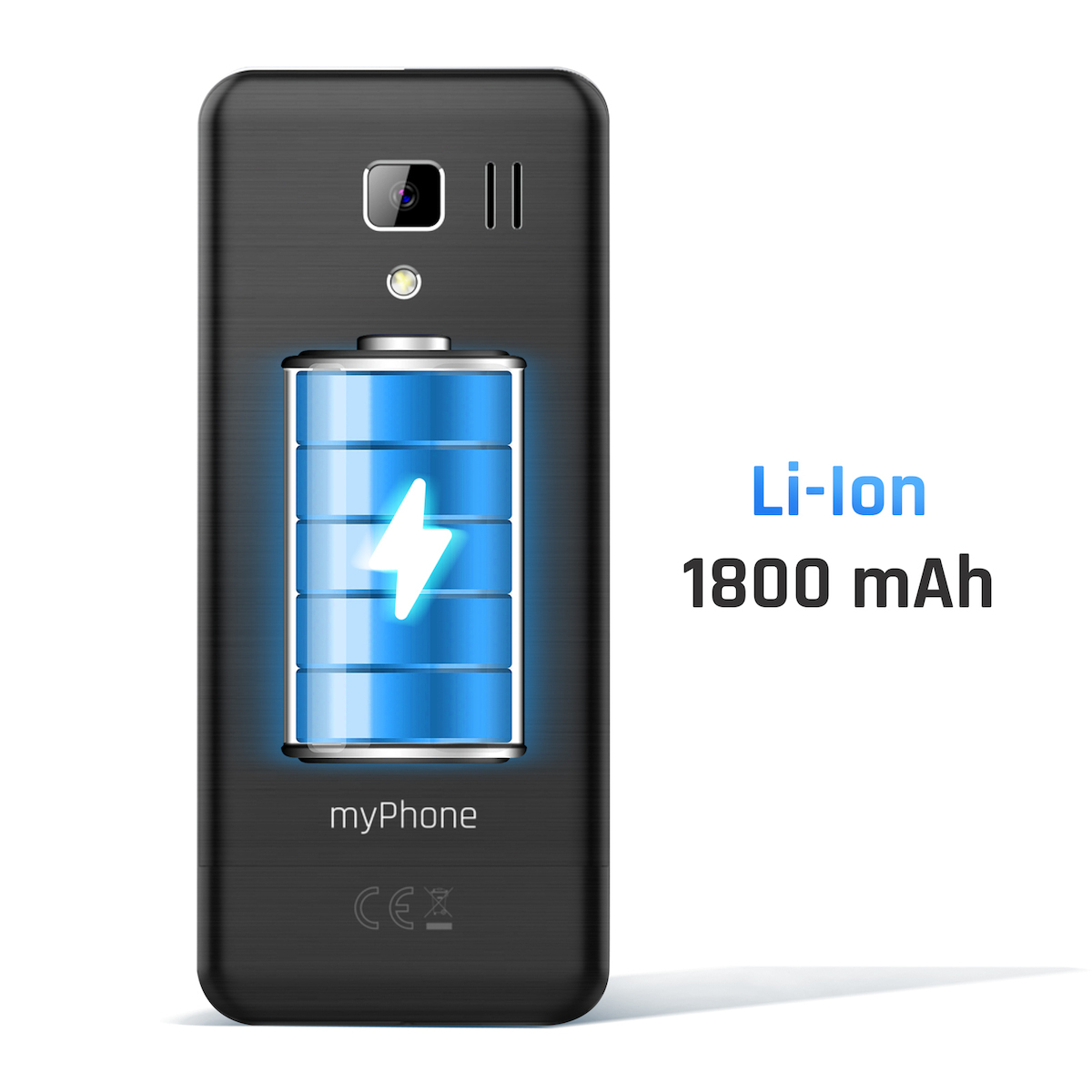 MyPhone 3510 LTE Dual SIM Mobile with Buttons Black view 6
