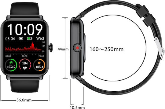 Aoke NY39 Smartwatch with Heart Rate Monitor (Pink - Gold Case / Pink - Gold Metallic Strap) view 6