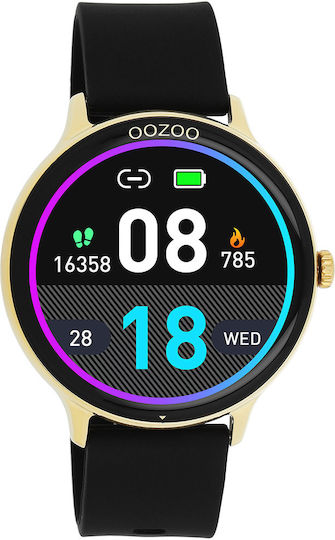 Oozoo Q00132 45mm Smartwatch with Heart Rate Monitor (Black)