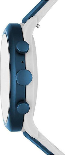 Fossil Sport Stainless Steel 43mm Smartwatch with Heart Rate Monitor (Blue Rubber) view 3