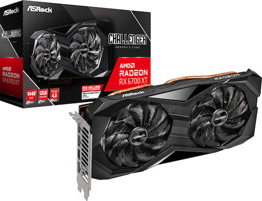 ASRock Radeon RX 6700 XT 12GB GDDR6 Challenger D Graphics Card view 1
