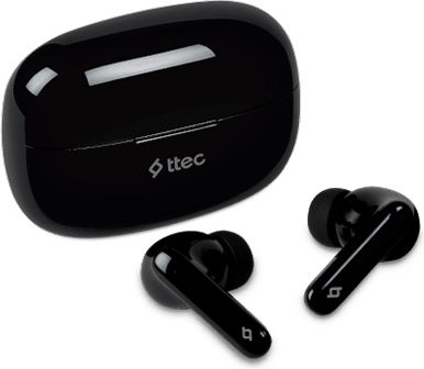 TTEC Airbeat Snap In-ear Bluetooth Handsfree Earphones with Sweat Resistance and Charging Case Black view 2