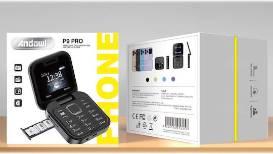 Andowl P9 Pro Dual SIM Mobile with Buttons Black view 2