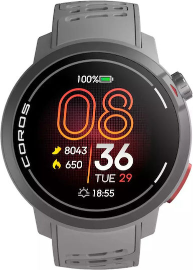 Coros Pace Pro GPS 46mm Smartwatch with Heart Rate Monitor (Gray) view 2
