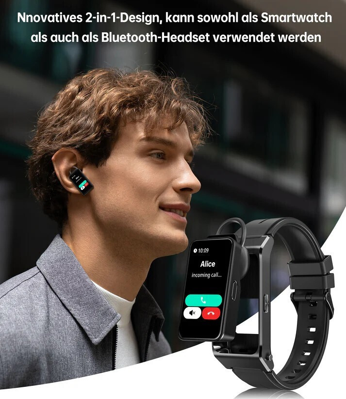 Oukitel BT11 Titanium Smartwatch with Heart Rate Monitor Black view 4